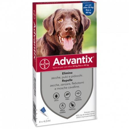 ADVANTIX PER CANI DAI 25-40 KG 4X4,0ML