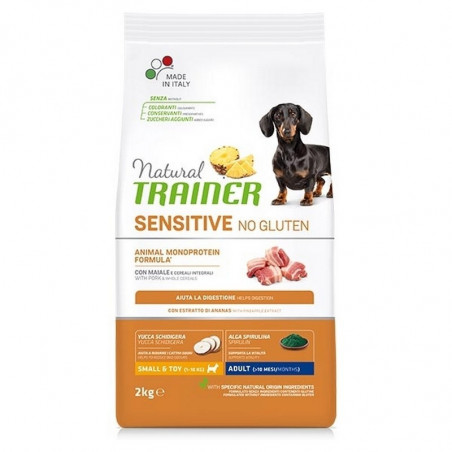 Trainer Natural Sensitive No Gluten Adult Dog Small&Toy con Maiale - 2Kg