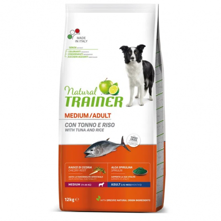 NATURAL TREINER MEDIUM TONNO E RISO 12 KG