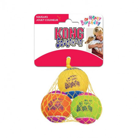 KONG SQUEAKAIR BIRTHDAY BALL TG. MEDIUM 3 PZ.