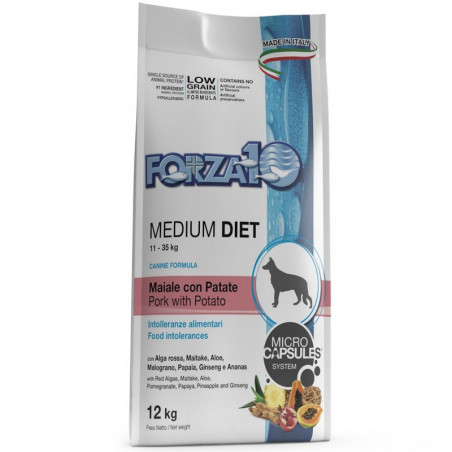 Forza10 - Medium Diet Cane al Maiale con Patate - 12Kg