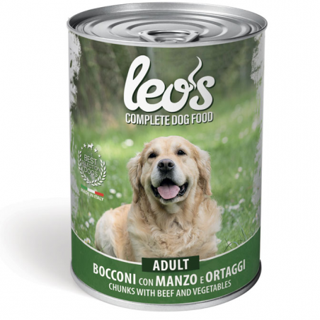 Leo's Dog Adult Bocconi Manzo e ortaggi 415 gr.