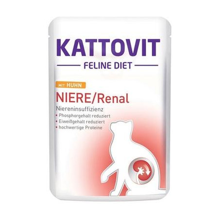 Kattovit Niere/Renal alimento speciale per gatti con problemi renali bustina pollo 85 g