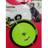 GUINZAGLIO LUNGHINA IN PVC CON BANDA RIFLETTENTE  5 MT 