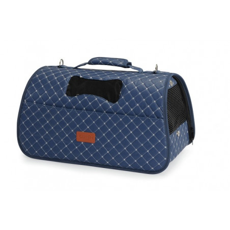 CAMON BORSA TRASPORTINO TRAPUNTATA ROMBO 42 x 25 x 25 CM. BLU