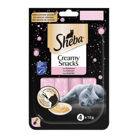 SHEBA CREAMY SNACK SALMONE 4X12 GR