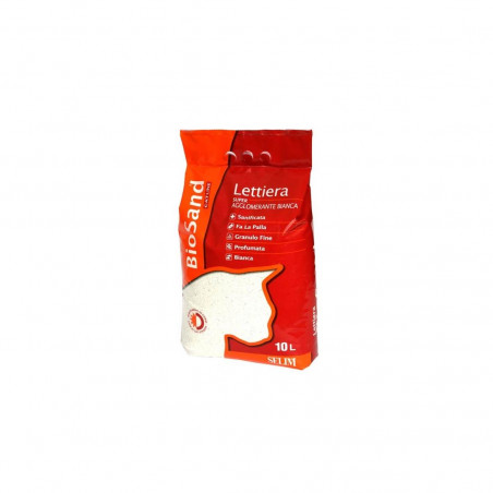 Biosand Bianca Super lt. 15 Lettiera Agglomerante. Lettiera Per Gatti