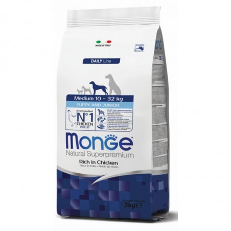 MONGE PUPPY AND JUNIOR MEDIUM POLLO 3 KG