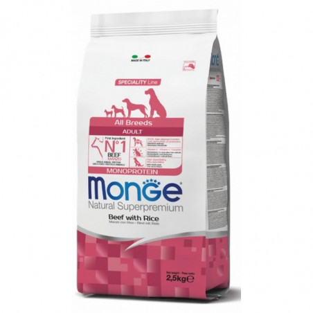 Monge Adult All Breeds Manzo & riso 2,5 KG