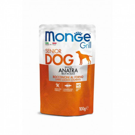 MONGE DOG GRILL SENIOR ANATRA 85 GR.