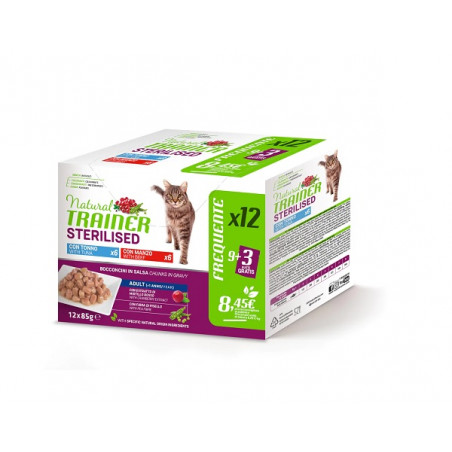 NATURAL TRAINER TONNO E MANZO 12*85 GR