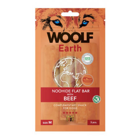 WOOLF EARTH FLAT BAR WITH BEEF 90GR