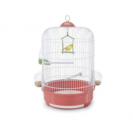 IMAC Milly Rosso/Bianco - Gabbia per canarini DIAMETRO 33 cm
