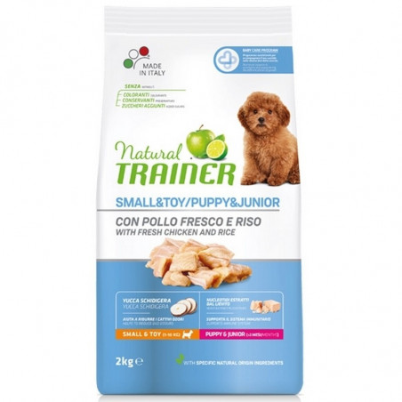 Trainer Natural Dog Small&Toy/Puppy&Junior con Pollo fresco e Riso - 2Kg