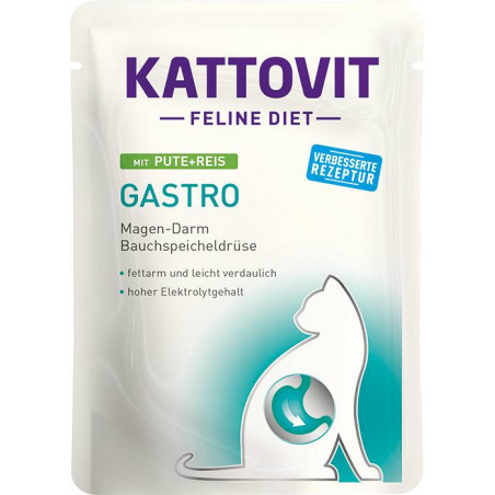 Kattovit Feline Diet Gastro Alimento con tacchino e riso (Pute+Reis) per gatti 85g