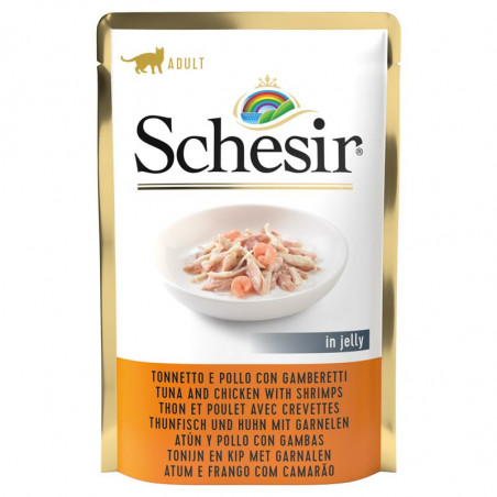 SCHESIR CAT TONNO POLLO E GAMB.20X85G