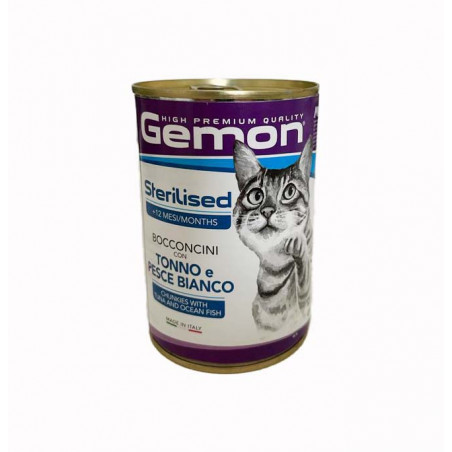 Gemon adult bocconcini con tonno e pesce bianco 415 gr.