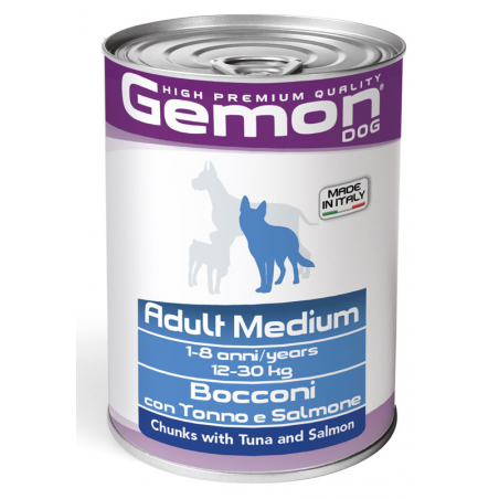 GEMON ADULT MEDIUM BOCCONI CON TONNO E SALMONE 4,15 GR
