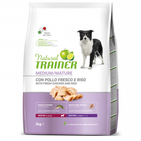 NATURAL TRAINER Medium Maturity con pollo 3 KG