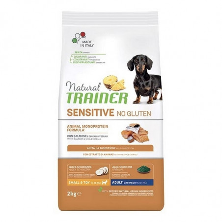 Trainer Natural Sensitive No Gluten Adult Dog Small&Toy con Salmone - 2Kg