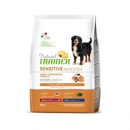 Trainer Natural Sensitive No Gluten Adult Dog Medium&Maxi con Salmone - 3Kg