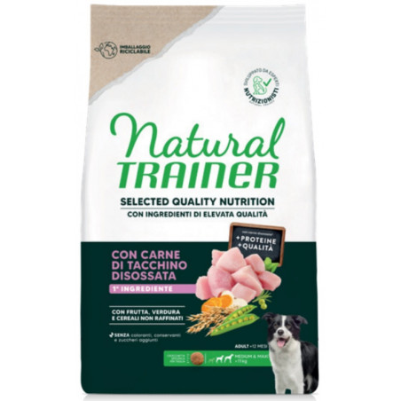 NATURAL TRAINER ADULT MEDIUM E MAXI CON TACCHINO DISSOSSATO 2,5 KG