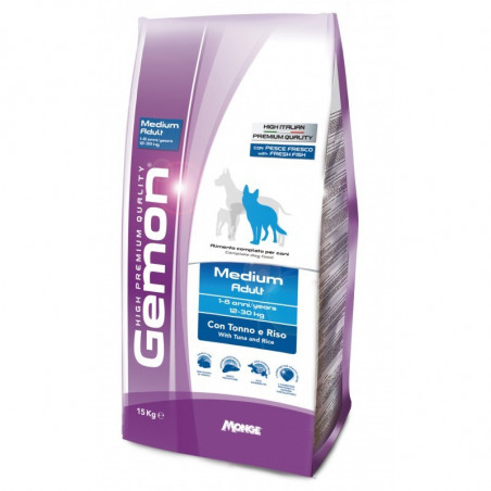 GEMON Medium adult con tonno e riso 15 KG