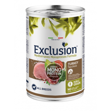 Exclusion Mediterraneo - All Breed al Tacchino da 400 gr