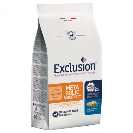 EXSLUSION METABOLIC & PORK AND FIBRES MEDIUM /L 12 KG