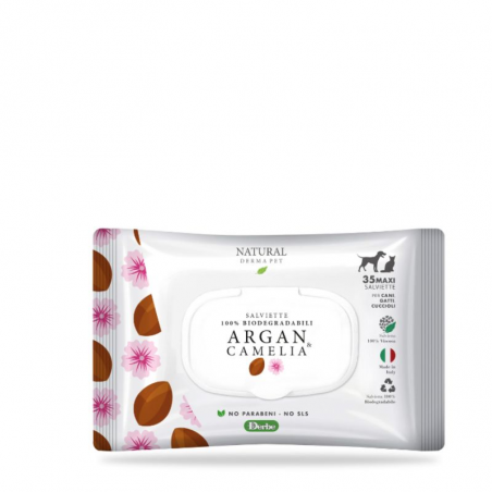 NATURAL DERMA PET - SALVIETTE ARGAN E CAMELIA