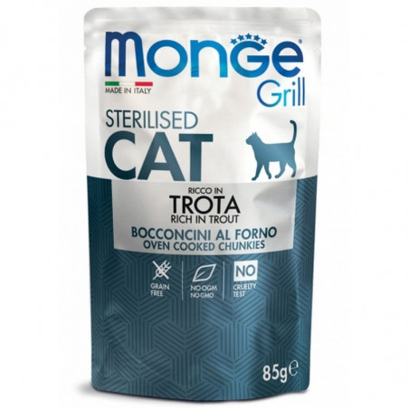 Monge Cat grill buste sterilised trota 85 gr