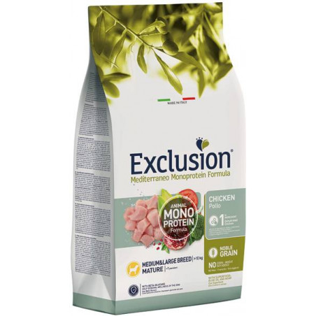 Exclusion Mediterraneo - Mature Medium/Large al Pollo da 12 Kg