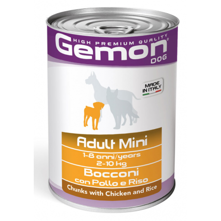 GEMON ADULT MINI BOCCONI CON POLLO E RISO 4,15 GR