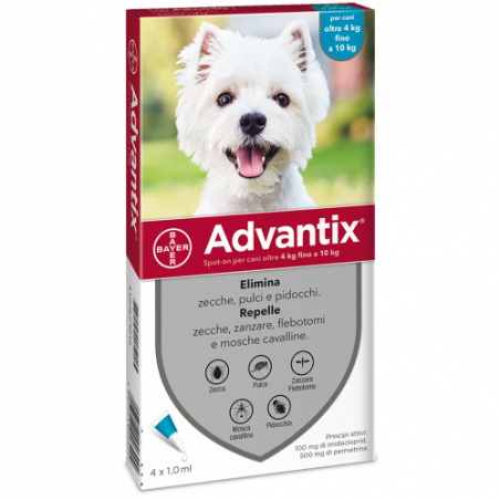 ADVANTIX DA 4 A 10 KG 4X1,0 ML
