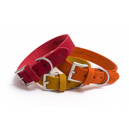 COLLARE PELLE INGRASSATA 65X4 CM YELLOW