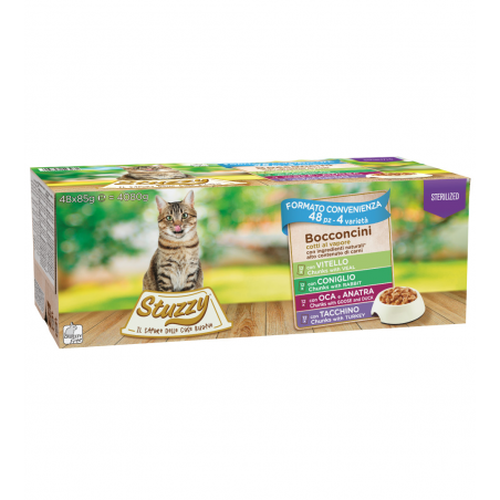 MEGA PACK STUZZY CAT STERILIZZATO 48X100 GR