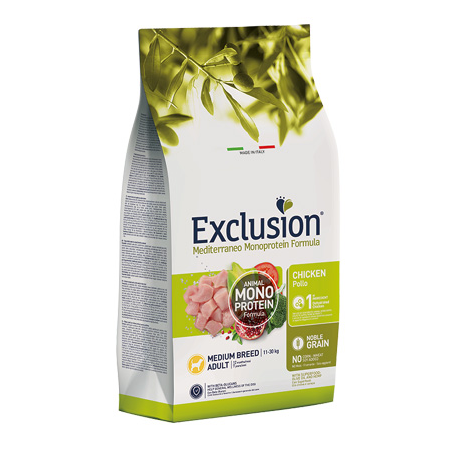 EXCLUSION ADUL POLLO MEDIO 12 KG