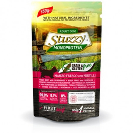 Stuzzy dog Monoprotein Grain & Gluten Free con Manzo Fresco e Mirtilli 150gr