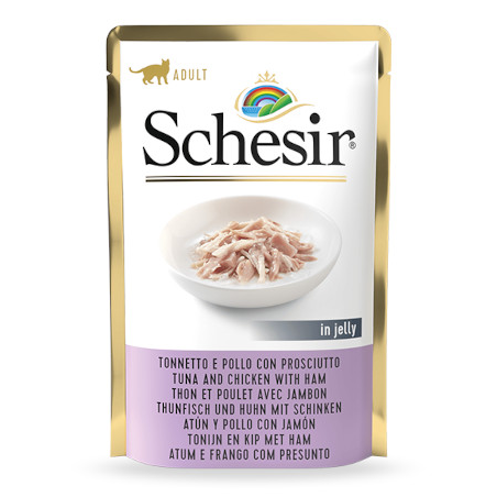 SCHESIR CAT TONNO,POLLO E PROSCIUTTO 85 GR.