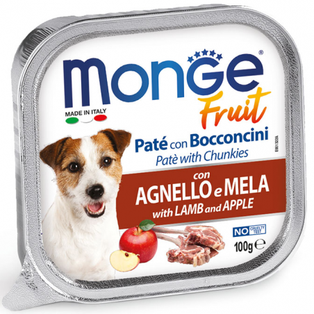 MONGE PATE CON BOCCONI AGNELO E MELA 100 GR