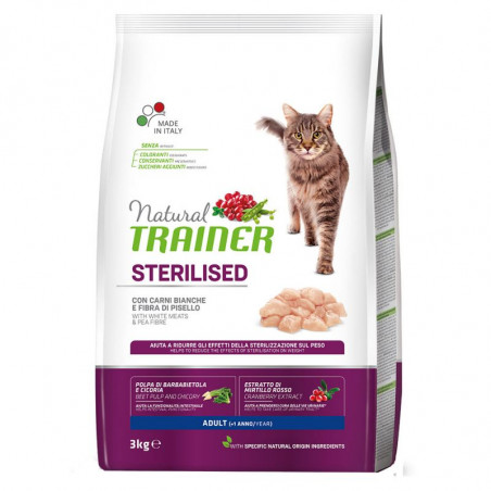 NATURAL TRAINER STERILISED CON TACCHINO E FIBRA DI PISELLO 3KG
