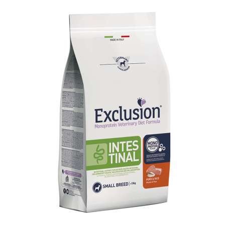 EXCLUSION INTESTINAL Small Breed Maiale e Riso 800g