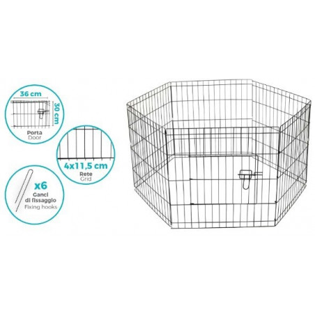 Recinto in metallo per conigli/cani di piccola taglia