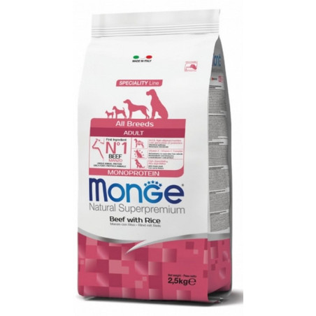 Monge Adult All Breeds Manzo & riso 2,5 KG