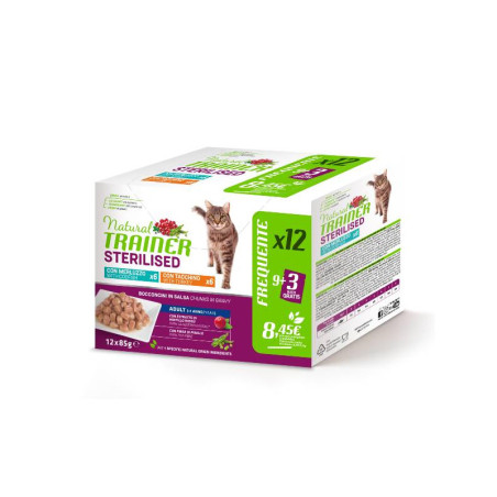 NATURAL TRAINER sterilised multipack x12 da 85 gr merluzzo e tacchino